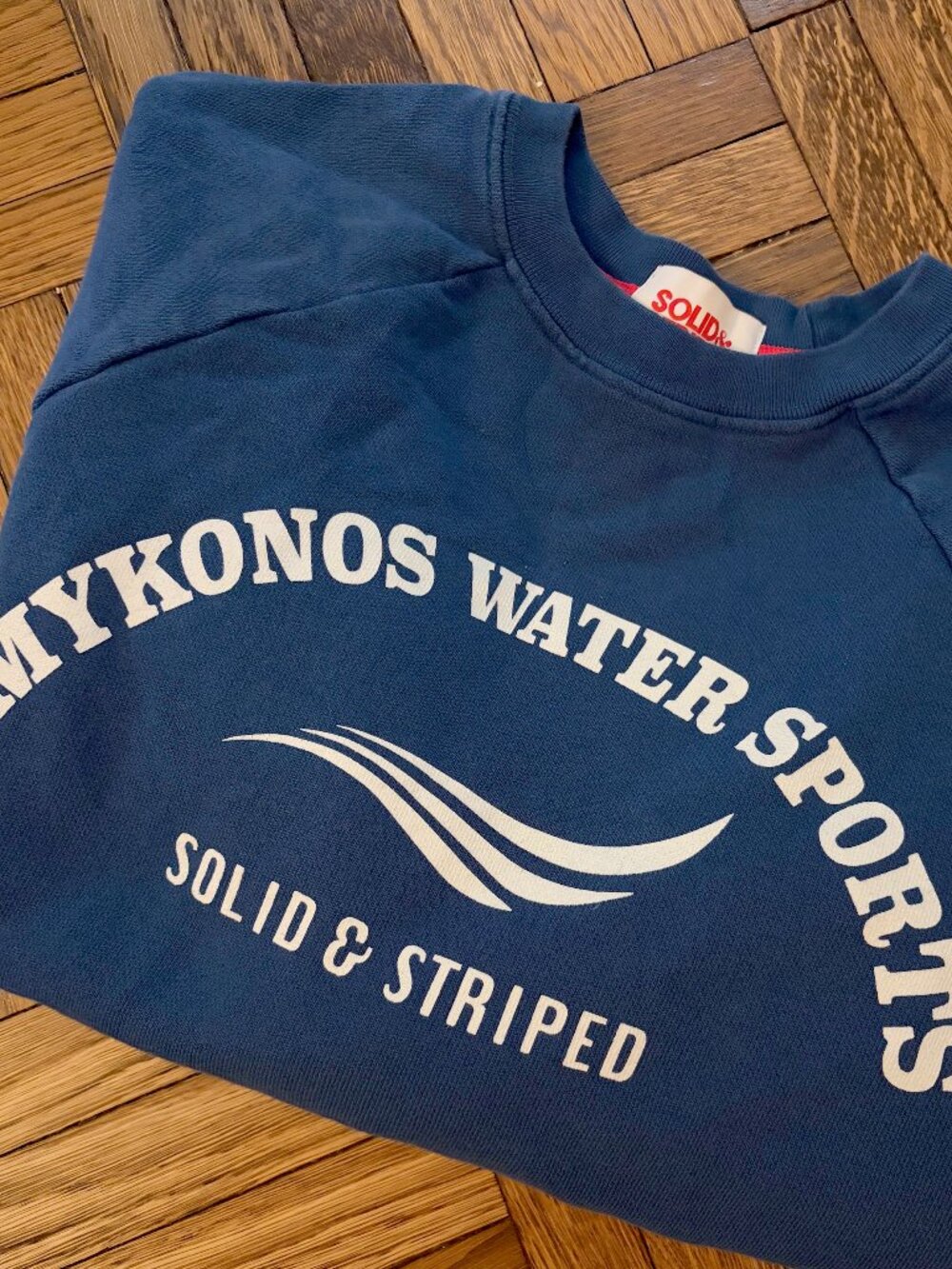 Solid & Striped Blue Mykonos Cropped Sweatshirt XS